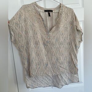 BCBGMaxAzria Floral Paisley Print Blouse Top